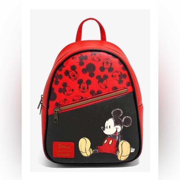 Loungefly Handbags - Loungefly Disney Mickey Mouse Diagonal Pocket Mini Backpack